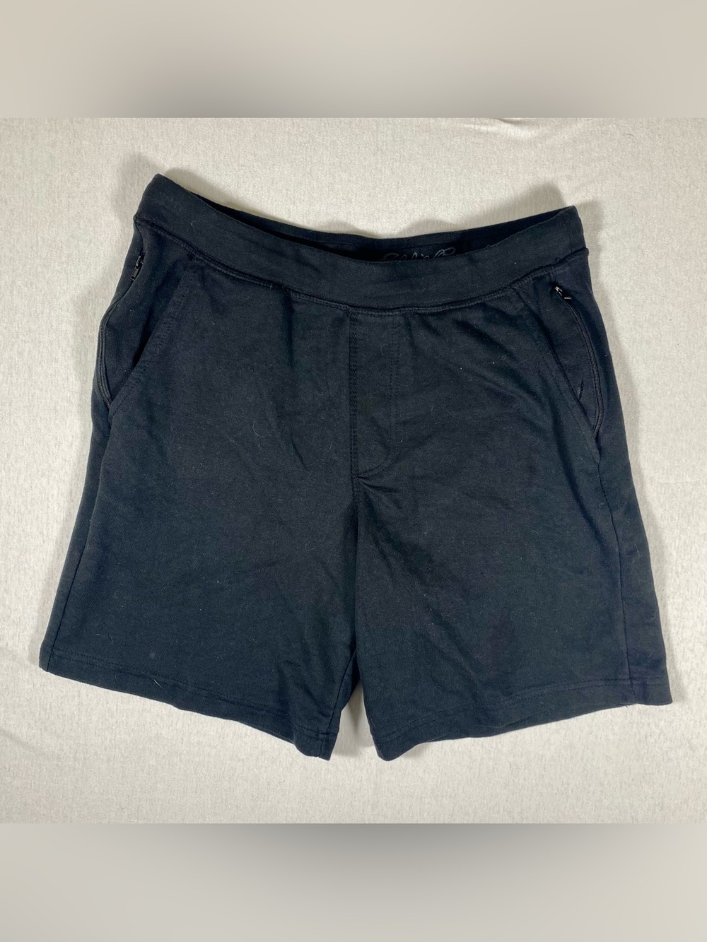 Eddie Bauer Men’s Black Lounge Shorts Size M 8” Inseam Drawstring